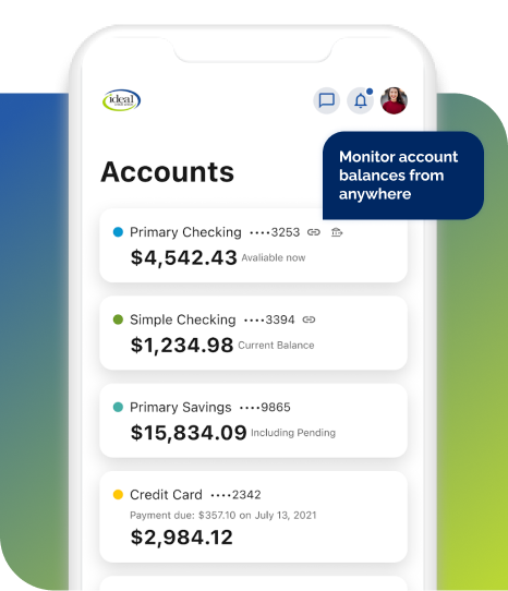 Monitor account balances from anywhere