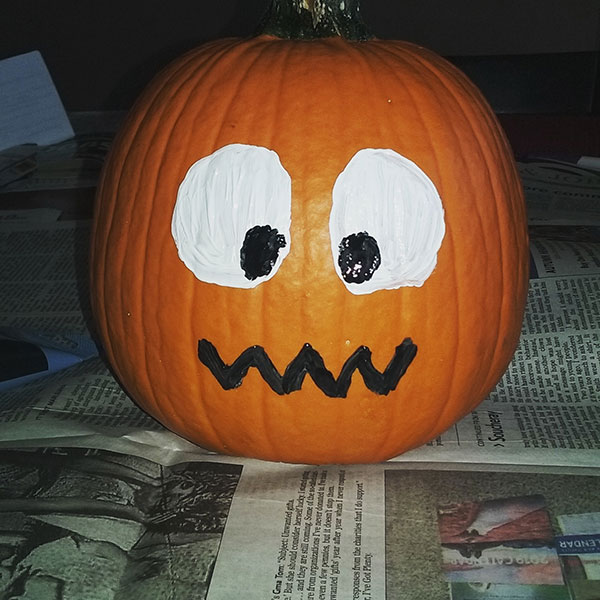 Cindy painted pumpkin