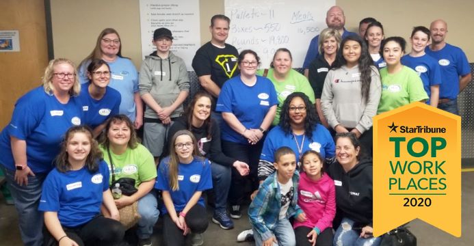 Ideal CU volunteers at Second Harvest packing night 