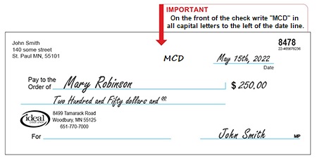 mcd endorsement example front